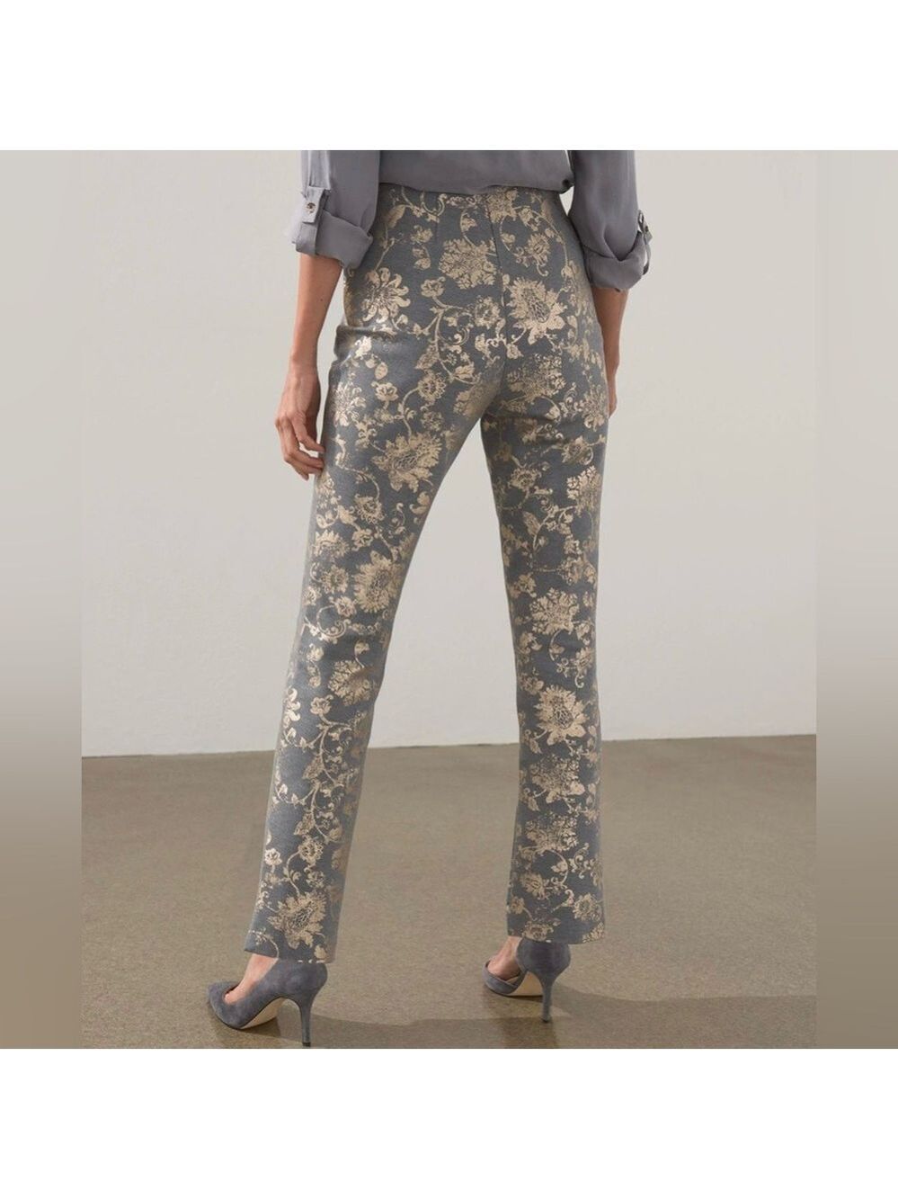 Chico’s So Slimming Juliet Floral Damask Slim Ankle Pant - Sold Out - Picture 3 of 11